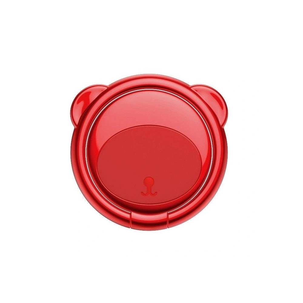 Uchwyt pierścień, ring holder Baseus Bear do telefonu (czerwony)