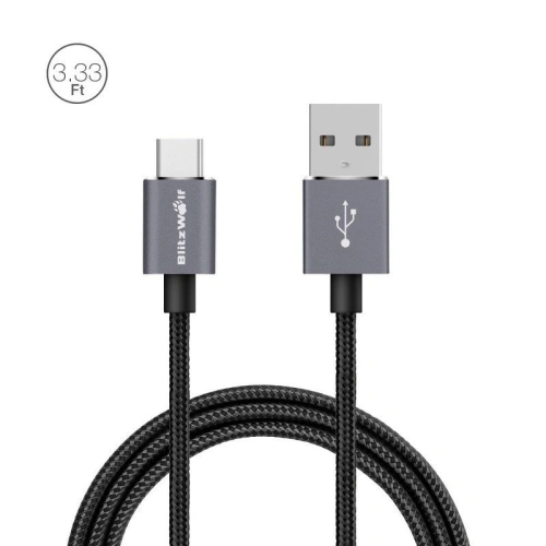 Kup Kabel USB Typ C BlitzWolf BW-TC1 1m schwarz - BLZ042BLK - {ean13} - Sklep Home Screen