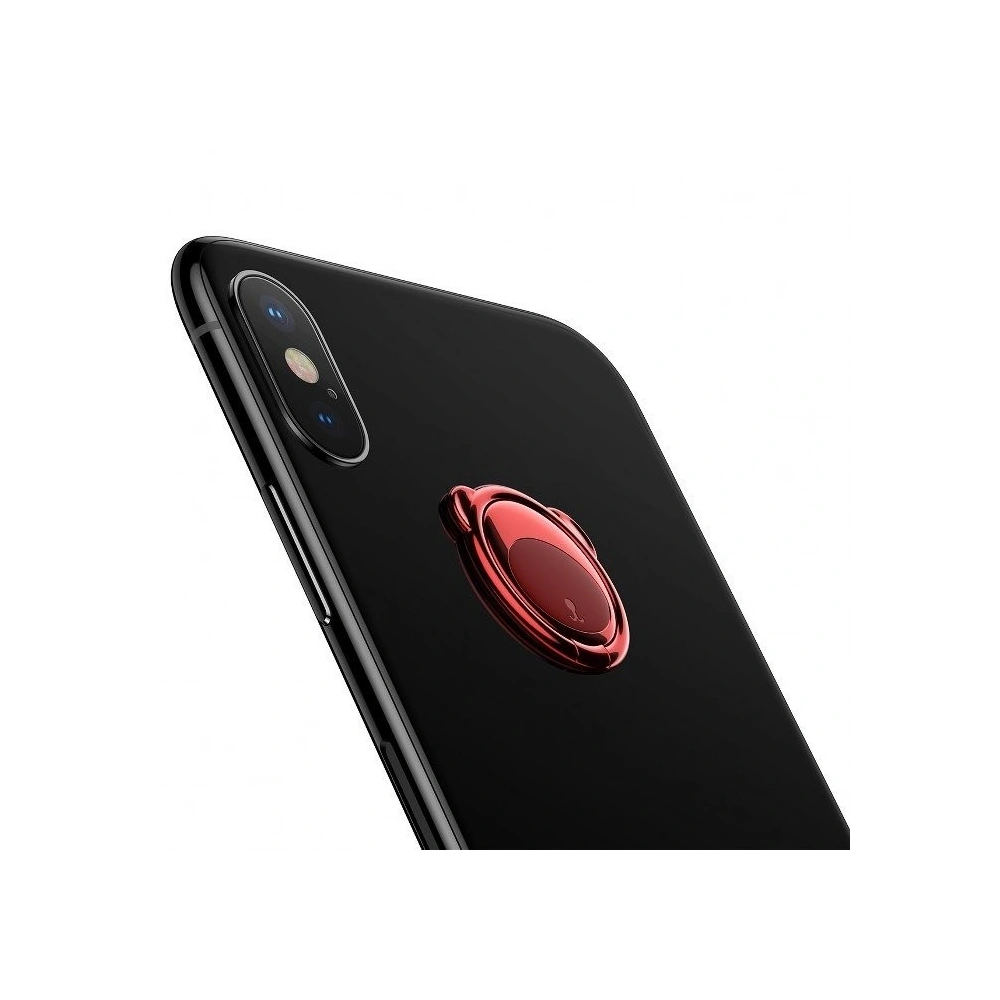 Uchwyt pierścień, ring holder Baseus Bear do telefonu (czerwony)