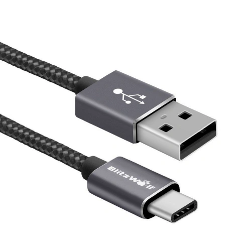 Kup Kabel USB Typ C BlitzWolf BW-TC1 1m schwarz - BLZ042BLK - {ean13} - Sklep Home Screen