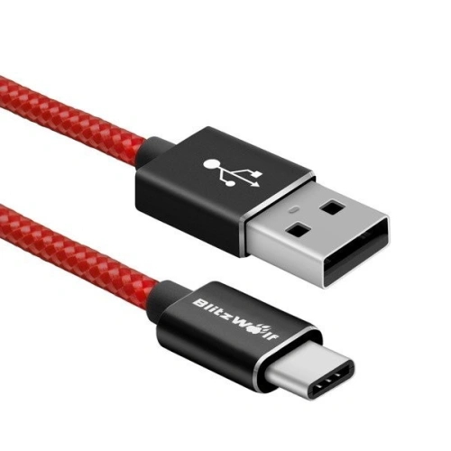 Kup Kabel USB Typ C BlitzWolf BW-TC1 1m rot - BLZ043RED - {ean13} - Sklep Home Screen