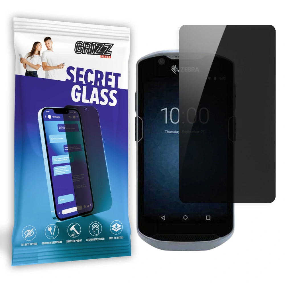 Matowe szkło prywatyzujące GrizzGlass SecretGlass do Zebra TC520K