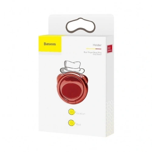 Buy Baseus Bear Ring Holder Red - BSU502RED - {ean13} - Home Screen Store Europe