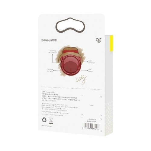 Buy Baseus Bear Ring Holder Red - BSU502RED - {ean13} - Home Screen Store Europe
