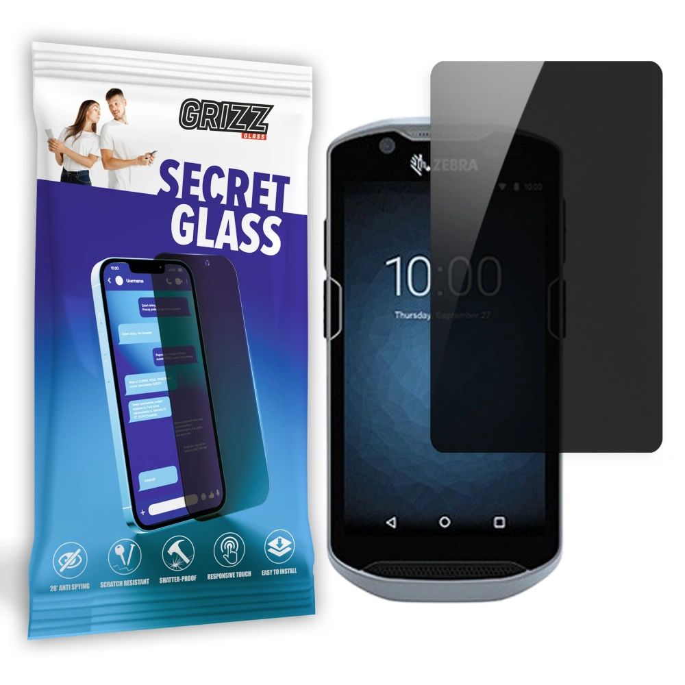 Matowe szkło prywatyzujące GrizzGlass SecretGlass do Zebra TC52 / TC57