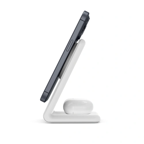 Kup Ładowarka bezprzewodowa 2w1 Crong MagSpot Stand MagSafe (biały) - CRG668 - {ean13} - Sklep Home Screen