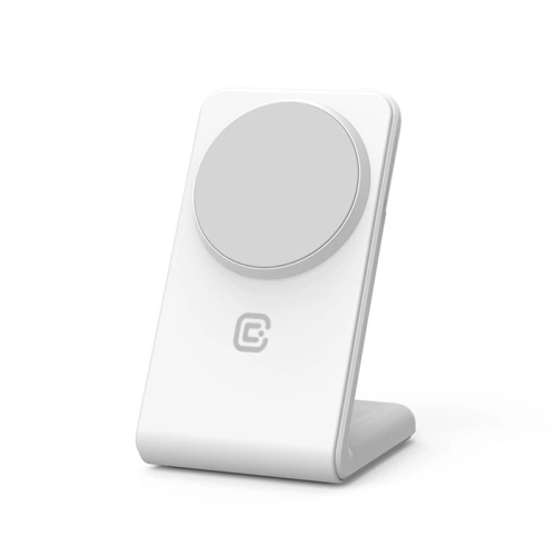 Kup Crong Încărcător wireless 2 în 1 MagSpot Stand MagSafe (alb) - CRG668 - {ean13} - Sklep Home Screen