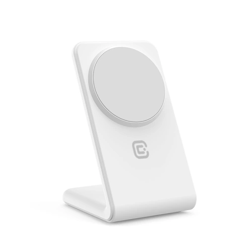 Kup Crong Încărcător wireless 2 în 1 MagSpot Stand MagSafe (alb) - CRG668 - {ean13} - Sklep Home Screen