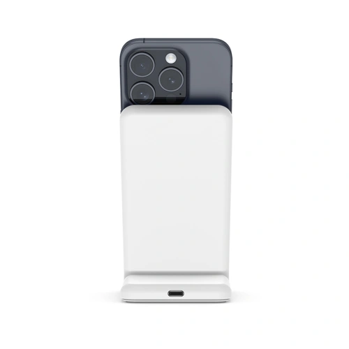 Kup Crong Încărcător wireless 2 în 1 MagSpot Stand MagSafe (alb) - CRG668 - {ean13} - Sklep Home Screen