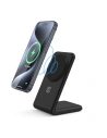 Crong MagSpot Stand MagSafe 2-in-1 Wireless Charger (black)