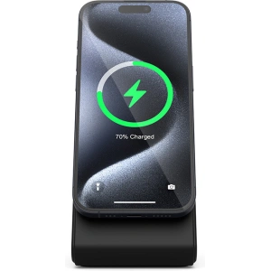 Kup Ładowarka bezprzewodowa 2w1 Crong MagSpot Stand MagSafe (czarny) - CRG669 - {ean13} - Sklep Home Screen