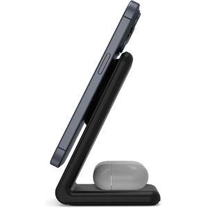 Kup Ładowarka bezprzewodowa 2w1 Crong MagSpot Stand MagSafe (czarny) - CRG669 - {ean13} - Sklep Home Screen