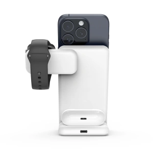 Kup Ładowarka bezprzewodowa 3w1 Crong MagSpot Pivot Stand MagSafe (biały) - CRG670 - {ean13} - Sklep Home Screen