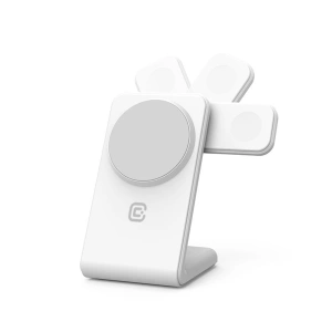 Kup Ładowarka bezprzewodowa 3w1 Crong MagSpot Pivot Stand MagSafe (biały) - CRG670 - {ean13} - Sklep Home Screen