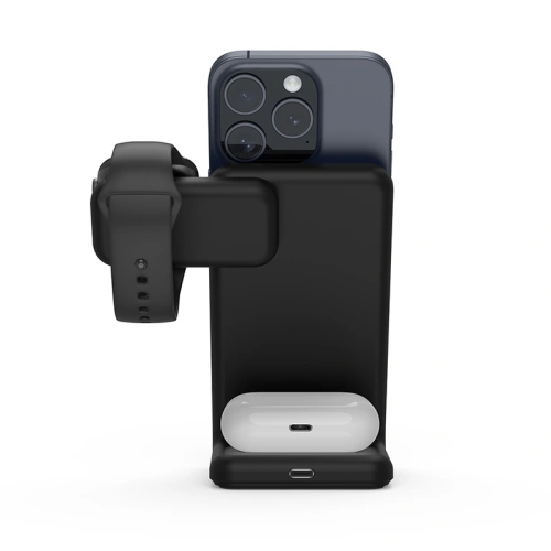 Kup Drahtloses Ladegerät 3in1 Crong MagSpot Pivot Stand MagSafe (schwarz) - CRG671 - {ean13} - Sklep Home Screen