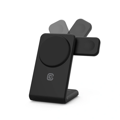 Kup Bezdrátová nabíječka 3w1 Crong MagSpot Pivot Stand MagSafe (černá) - CRG671 - {ean13} - Sklep Home Screen