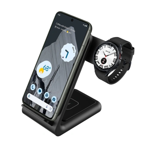 Kup Vezeték nélküli töltő 3w1 Crong PowerSpot Pivot állvány (fekete) - CRG672 - {ean13} - Sklep Home Screen