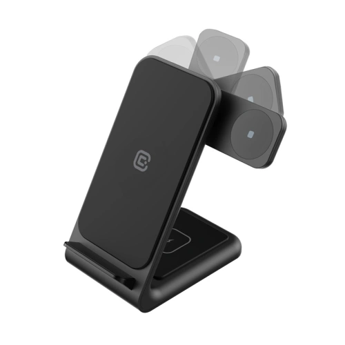 Kup Crong Încărcător wireless 3 în 1 PowerSpot Pivot Stand (negru) - CRG672 - {ean13} - Sklep Home Screen