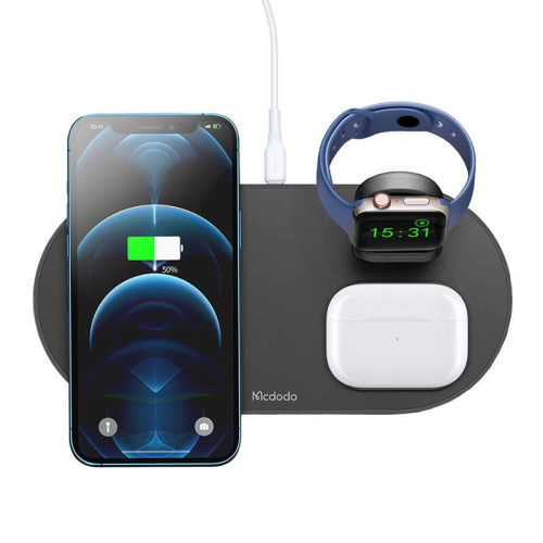 Buy Mcdodo CH-7061 3in1 wireless charger, 15W black - MDD213 - {ean13} - Home Screen Store Europe
