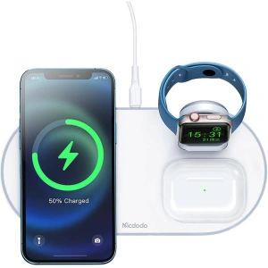 Buy Mcdodo CH-7060 3in1 wireless charger, 15W white - MDD214 - {ean13} - Home Screen Store Europe