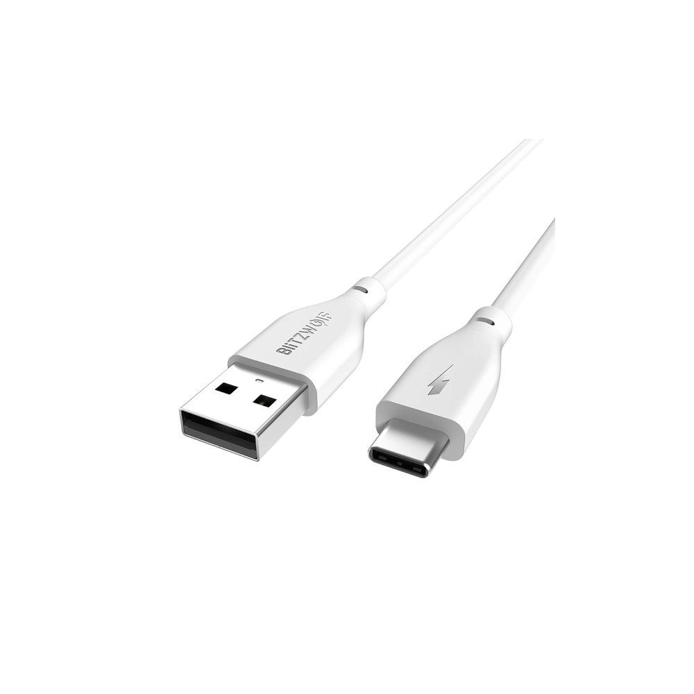Kabel USB 2.0 typu C AmpCore BlitzWolf BW-TC12 1m biały