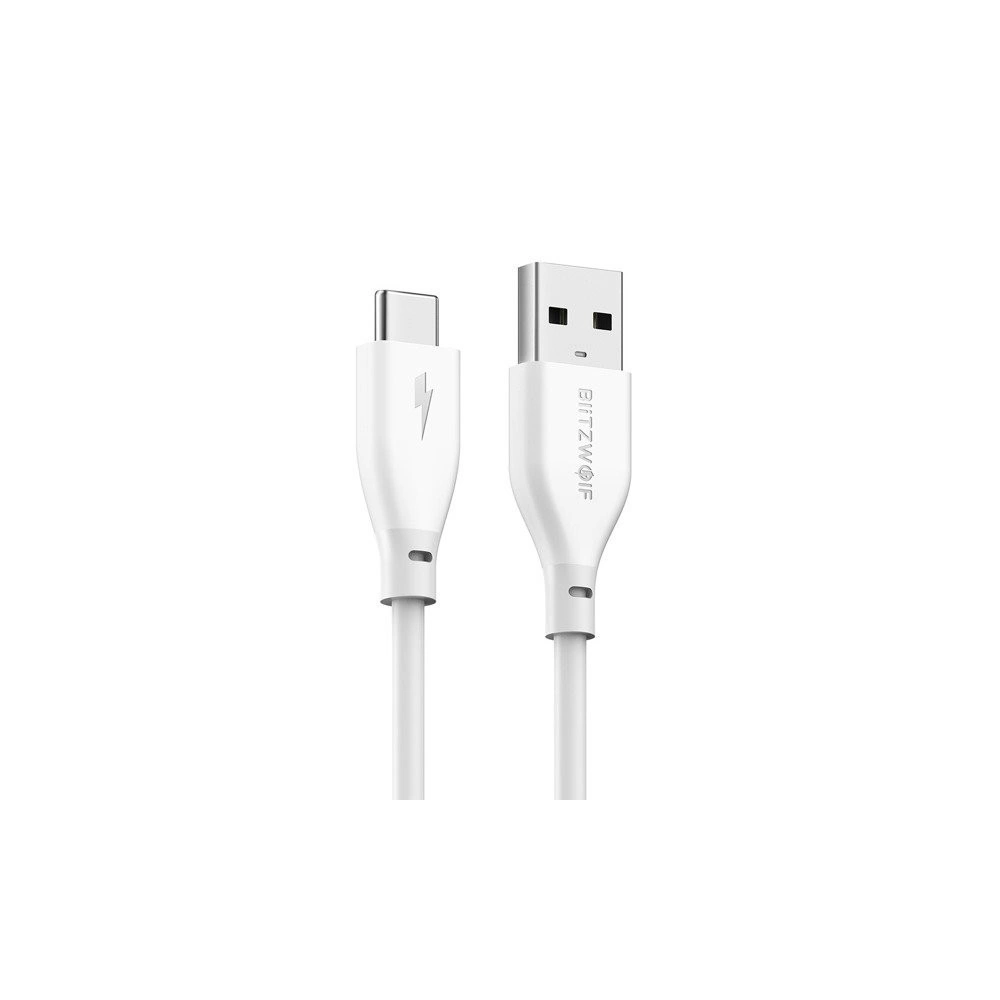 Kabel USB 2.0 typu C AmpCore BlitzWolf BW-TC12 1m biały
