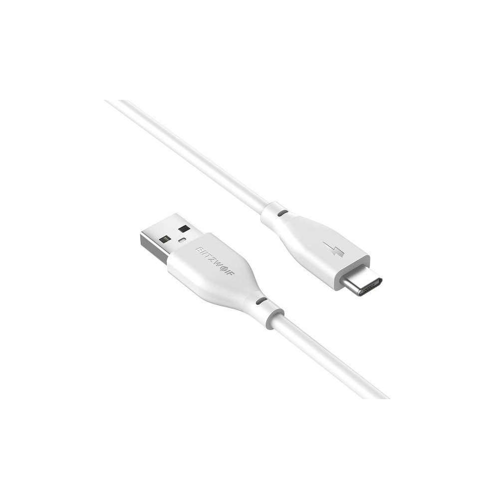 Kabel USB 2.0 typu C AmpCore BlitzWolf BW-TC12 1m biały