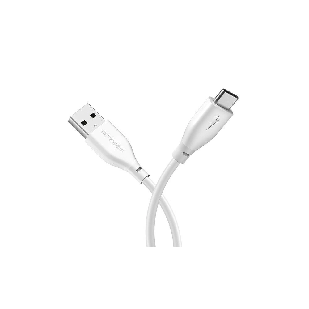 Kabel USB 2.0 typu C AmpCore BlitzWolf BW-TC12 1m biały