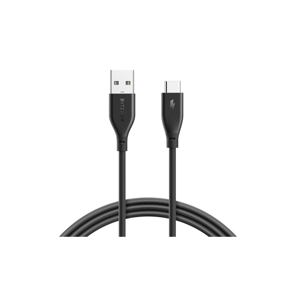 Kabel USB 2.0 typu C AmpCore BlitzWolf BW-TC12 1m czarny