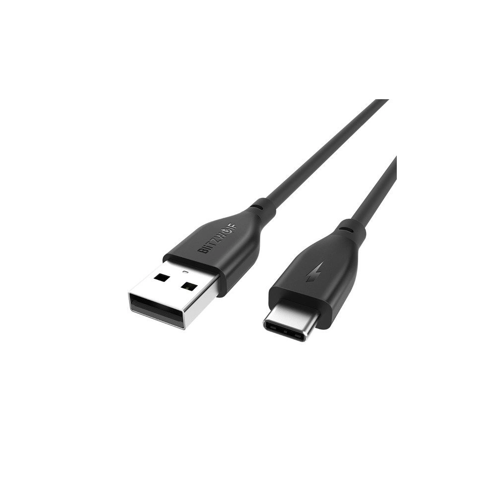 Kabel USB 2.0 typu C AmpCore BlitzWolf BW-TC12 1m czarny