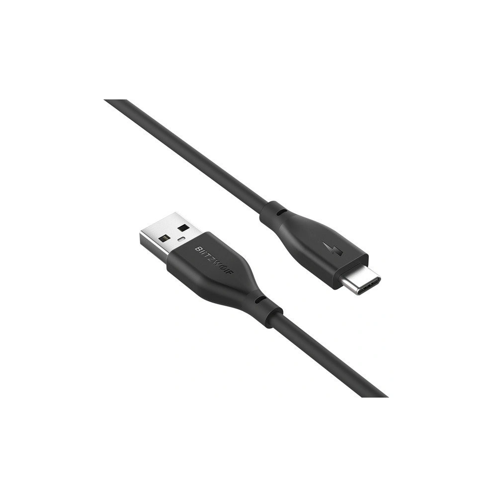 Kabel USB 2.0 typu C AmpCore BlitzWolf BW-TC12 1m czarny