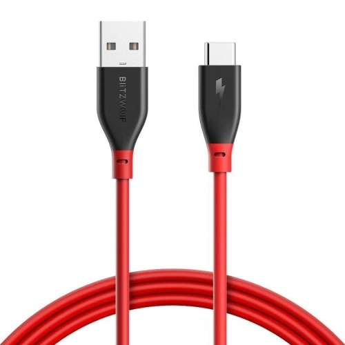 Kup USB 2.0 C típusú AmpCore BlitzWolf BW-TC12 1m piros - BLZ047RED - {ean13} - Sklep Home Screen