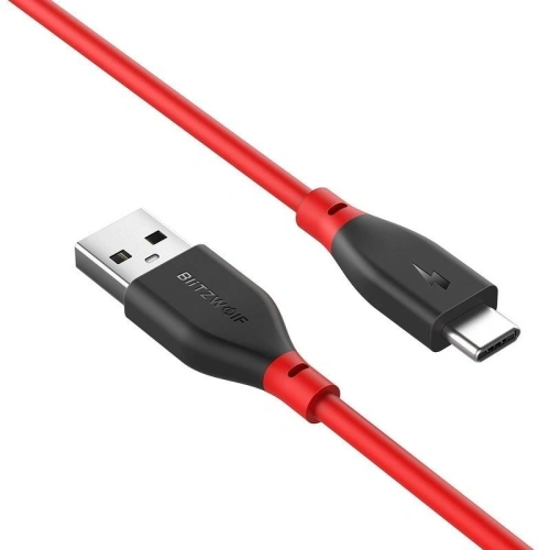 Kup USB 2.0 C típusú AmpCore BlitzWolf BW-TC12 1m piros - BLZ047RED - {ean13} - Sklep Home Screen