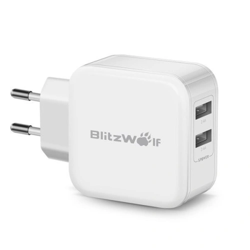 Kup Încărcător USB BlitzWolf BW-S2 4,8A 24W alb - BLZ048WHT - {ean13} - Sklep Home Screen