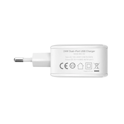 Kup Încărcător USB BlitzWolf BW-S2 4,8A 24W alb - BLZ048WHT - {ean13} - Sklep Home Screen