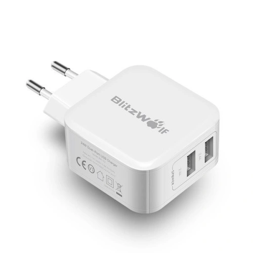 Kup Ładowarka USB BlitzWolf BW-S2 4,8A 24W biała - BLZ048WHT - {ean13} - Sklep Home Screen