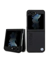 BMW Samsung Carcasă BMHCZF5SLLBK Galaxy Z Flip5 piele Hot Stamp negru/negru