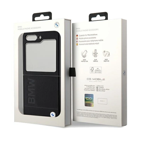 Kup Case BMW BMHCZF5SLLBK Samsung Galaxy Z Flip5 Leder Heißprägung schwarz/black - BMW575 - {ean13} - Sklep Home Screen