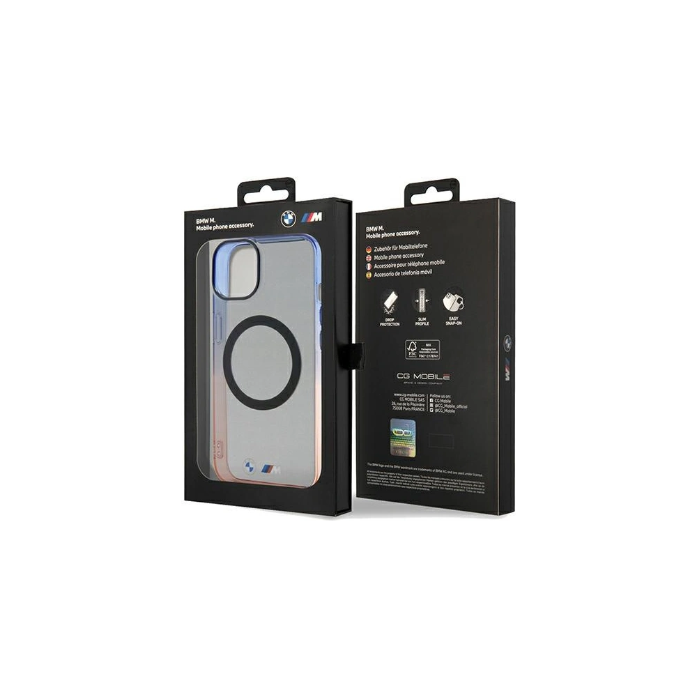 Etui BMW BMHMP15SHTGE Apple iPhone 15 / 14 hardcase Gradient Bumper MagSafe szary/grey