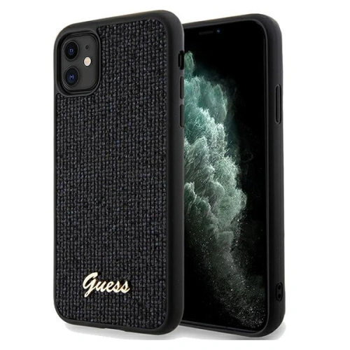 Kup Etui Guess GUHCN61PMSDGSK Apple iPhone XR / 11 kemény tok Disco Metal Script fekete/black - GUE3053 - {ean13} - Sklep Home Screen