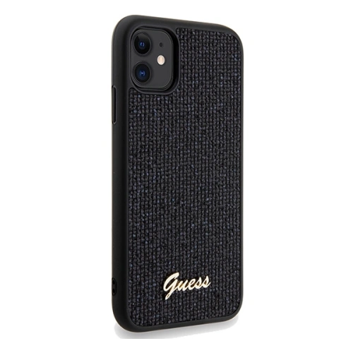 Buy Guess GUHCN61PMSDGSK Apple iPhone XR / 11 hardcase Disco Metal Script black - GUE3053 - {ean13} - Home Screen Store Europe