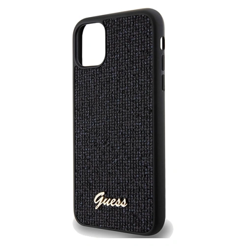 Kup Etui Guess GUHCN61PMSDGSK Apple iPhone XR / 11 hardcase Disco Metal Script czarny/black - GUE3053 - {ean13} - Sklep Home Screen