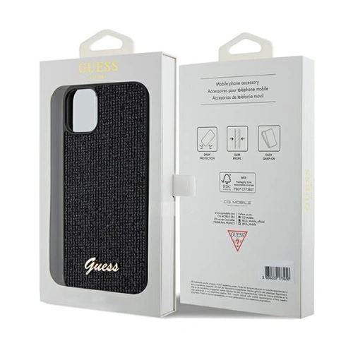 Buy Guess GUHCN61PMSDGSK Apple iPhone XR / 11 hardcase Disco Metal Script black - GUE3053 - {ean13} - Home Screen Store Europe