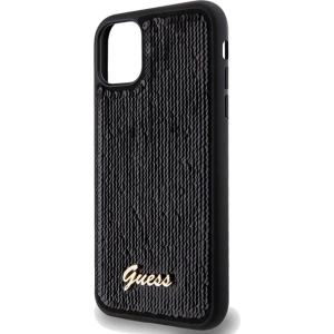 Kup Case Guess GUHCN61PSFDGSK Apple iPhone XR / 11 Hartschale Pailletten Schrift Metall schwarz/black - GUE3054 - {ean13} - Sklep Home Screen