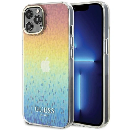 Kup Guess Apple GUHCP12MHDECMI iPhone 12 / 12 Pro hardcase IML Faceted Mirror Disco Iridescent multicolor - GUE3056 - {ean13} - Sklep Home Screen