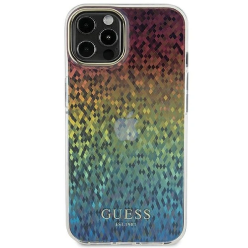 Kup Guess Apple GUHCP12MHDECMI iPhone 12 / 12 Pro hardcase IML Faceted Mirror Disco Iridescent multicolor - GUE3056 - {ean13} - Sklep Home Screen