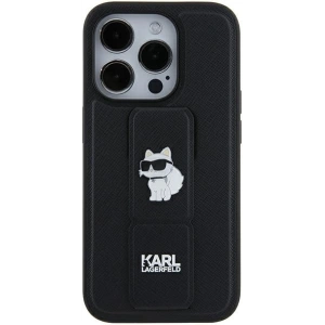 Kup Etui Karl Lagerfeld KLHCN61GSACHPK Apple iPhone XR / 11 hardcase Gripstand Saffiano Choupette Pins czarny/black - KLD1826 - {ean13} - Sklep Home Screen