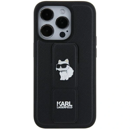 Kup Etui Karl Lagerfeld KLHCN61GSACHPK Apple iPhone XR / 11 hardcase Gripstand Saffiano Choupette Pins černý/black - KLD1826 - {ean13} - Sklep Home Screen