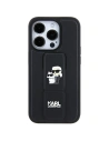Case Karl Lagerfeld KLHCN61GSAKCPK Apple iPhone XR / 11 Hardcase Gripstand Saffiano Karl&Choupette Pins schwarz/black