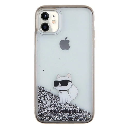 Kup Etui Karl Lagerfeld KLHCN61LKCNSK Apple iPhone XR / 11 tvrdý kryt Liquid Glitter Choupette průhledný - KLD1828 - {ean13} - Sklep Home Screen